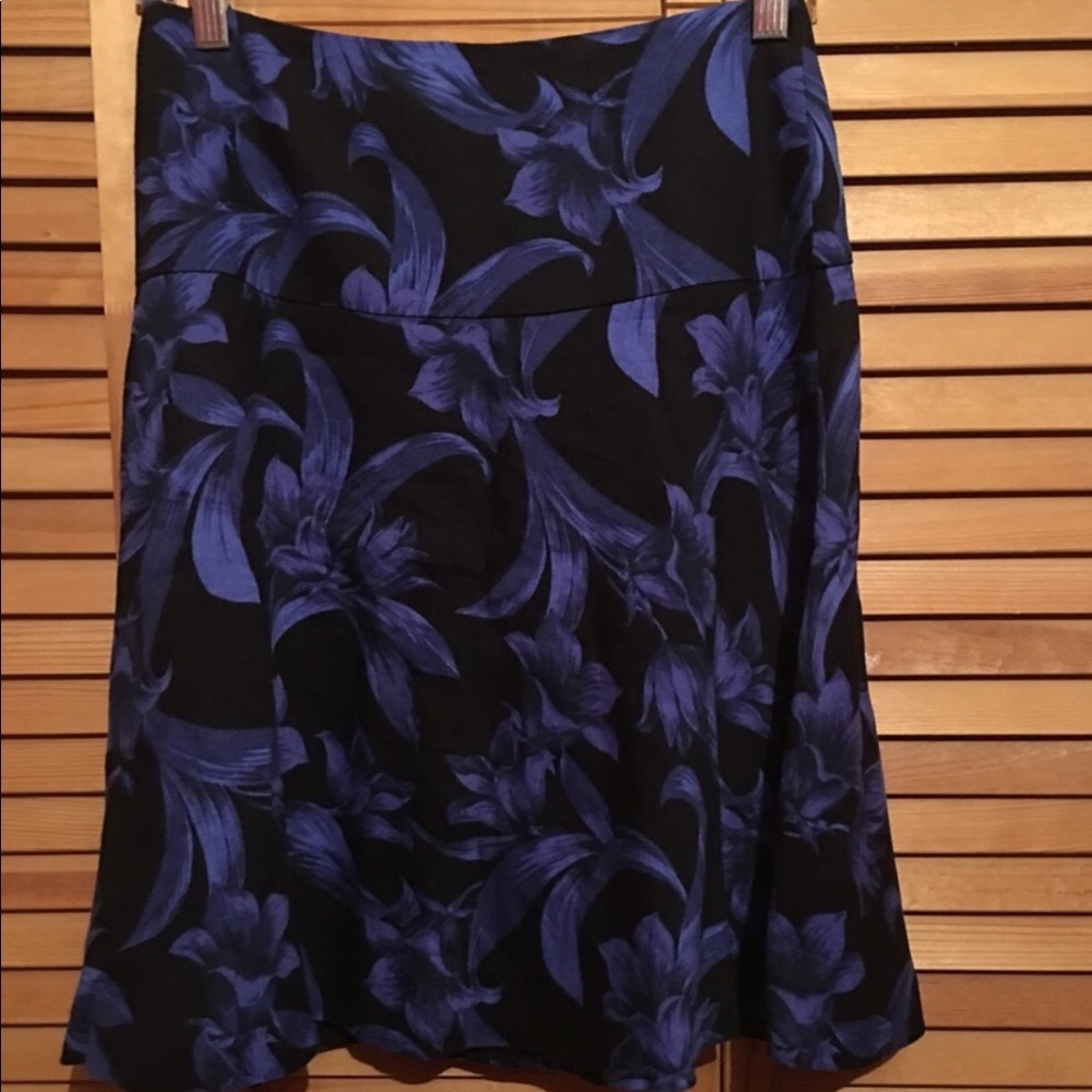ANN TAYLOR TROPICAL GARDEN FLOUNCE SKIRT